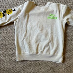 Sweat shirt size small but a bit oversized